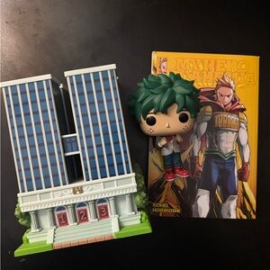 My Hero Academia Deku Funko Pop with U.A. High School and My Hero Manga 17